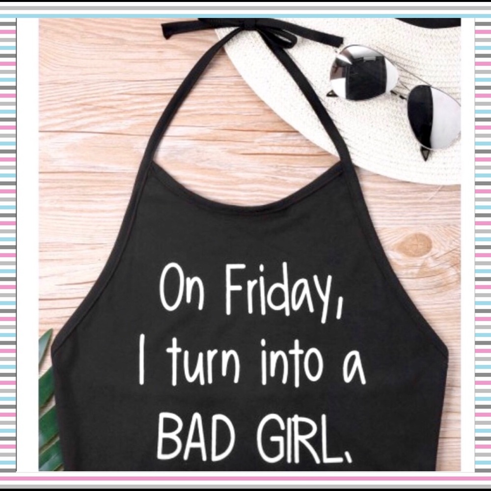 XL - HALTER NECK CROP TOP